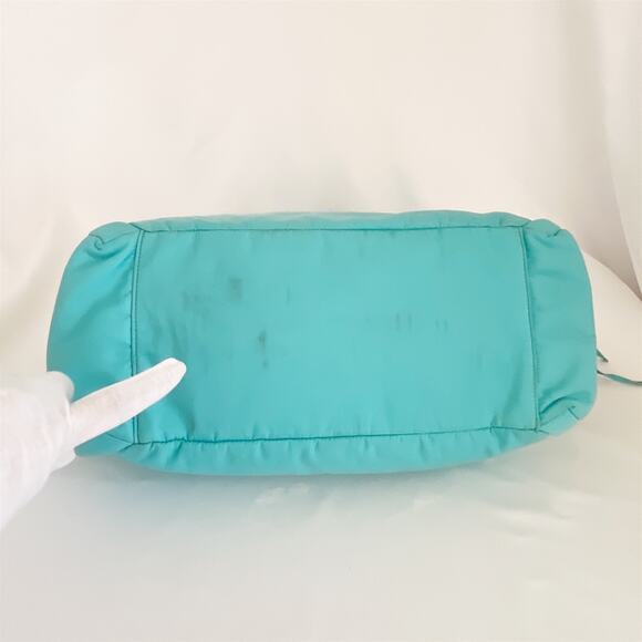 KATE SPADE Nylon and Leather Large Turquoise Shoulder Bag - Picture 9 of 15